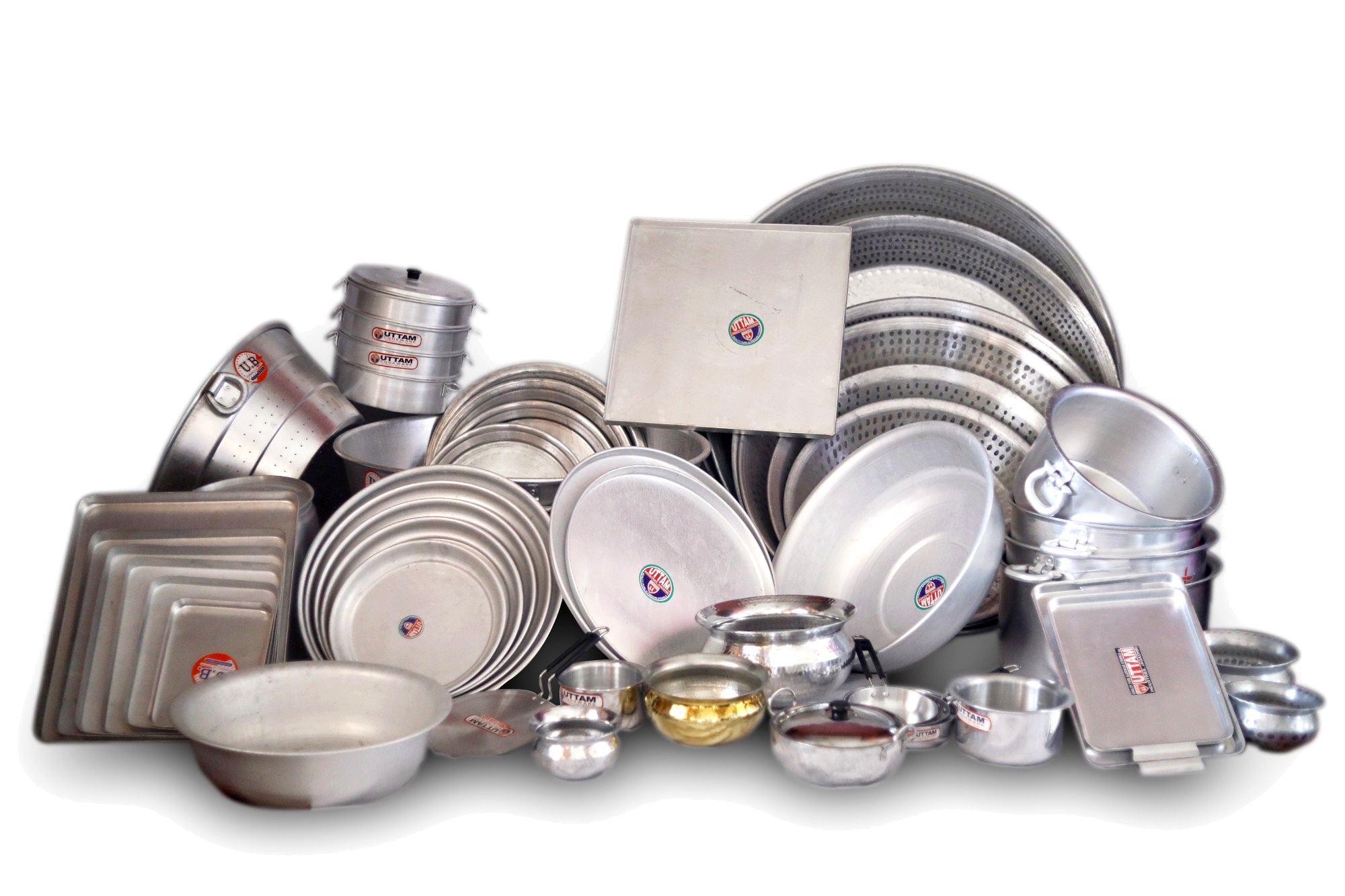 The full range of UB Aluminiums Pvt Ltd aluminium utensils